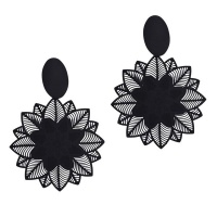 Lily Rose Lily & Rose Black Cut-out Flower Drop Earrings-LE52 Photo