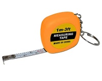 Novelty Mini Tape Measure Key ring - Orange Photo