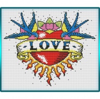Cross stitch kit- Love Peacocks Photo