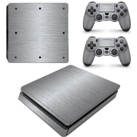 SKIN-NIT Decal Skin For PS4 Slim: Brushed Steel Photo