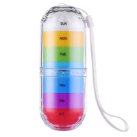 Portable Waterproof Weekly 7 Day Pill Box - Colorful Photo