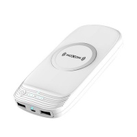 Moxom 18000mAh Wireless Power Bank with Dual 2.1A USB iOS Ports MP178 - White Photo