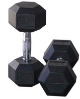 SL FITNESS SuperStrength Hexagonal Rubber Coated Dumbbells - Pairs Photo