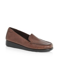Green Cross Saydo Ladies Slip-On Loafer Shoes Brown 52017 Photo