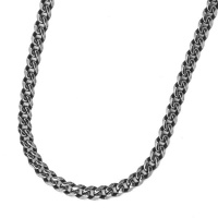 Xcalibur 3mm wide gunmetal curb 60cm chain - stainless steel Photo