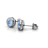 Dhia Jewellery Dhia light Sapphire Glamour Stud Earrings made Crystals from Swarovski Photo