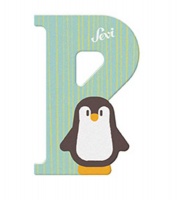 Sevi Wooden Letter P Penguin Photo