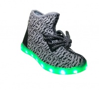 Adults Izy Style High Top LED Sneakers - White Photo