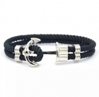 SilverCity Luxury Braided Nylon Rope Men’s Sailor Captains Bracelet Photo
