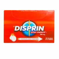 Disprin Pain Relief Tablets Extra Strength 500mg 52 sachets of 2 Tablets Photo