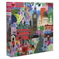 eeBoo Square Family Puzzle - London Life: 1000 Pieces Photo