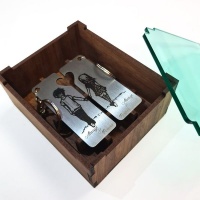 Girl Boy Couples Stainless Steel Keyring Gift Box Set Photo