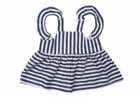 Navy & White Stripe Dress & Underwear Set Photo