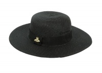 Charmza Panama Woven Hat - Black Photo