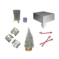 Edlini - Christmas Party Decoration Set - 16 Pieces Silver Photo