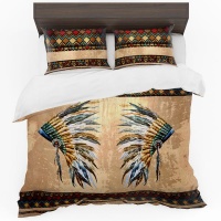 Print with Passion Rustic Native American Duvet Cover Set Photo