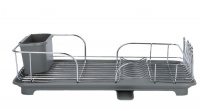 Continental Homeware Stainless Steel Dish Rack with Grey Plastic Drip Tray Photo