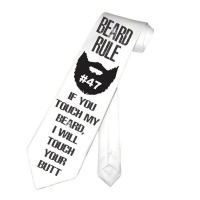 PepperSt Men's Collection - Designer Neck Tie - Beard Rule #47 Photo