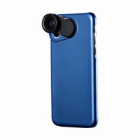 Snapfun Protective Case Plus Wide Angle & Macro Lenses for Iphone X - Blue Photo