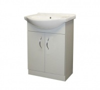 Denver 550mm Bathroom Double Door Cabinet including Ceramic Basin Photo