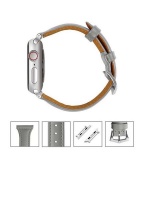 Apple Avatro Slimline Leather watch Strap Grey 38mm/40mm Photo
