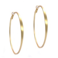 Lily & Rose 70mm Matt Oversized Hoop Earring With Tapered Width Profile Photo