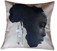 H Design H-Design Africa/Lady Face Scatter Cushion Photo