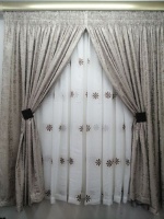 MrCurtain Mr.Curtain - Brown Textured Curtain Photo