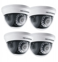 4 HIKVISION 2Mp Dome Camera Set For 4 Channel Analogue System Photo