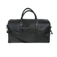 Minx Genuine Leather - Hunter Travel Duffel Bag Black Photo