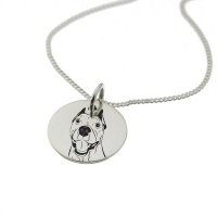 Pit bull Sterling Silver Dog Necklace Photo