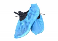 Disposable Plastic Shoe Covers - Blue - 5 Pack of 100s Photo