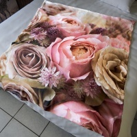 Print with Passion Pastel Roses Fleece Blanket Photo
