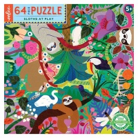 eeBoo Children's Puzzle - Sloths at Play: 64 Pieces Photo