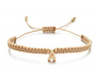 YALLI Gold Letter A Charm Bracelet Adjustable String Photo