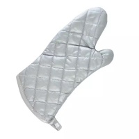 Silver Diamond Stitched Oven Mitts Photo