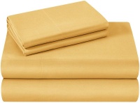 Wonder Towel Wrinkle Resistant Egyptian Comfort: 4 Piece Sheet Set - King Caramel Gold Photo