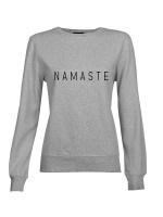 Namaste Grey Brushed Fleece Yoga Sweat Top Photo