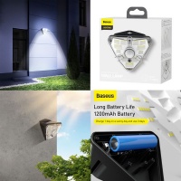 Baseus 1.3W LED Solar Energy Motion Sensor Waterproof Wall Light Photo