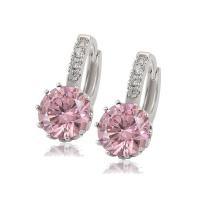 Kandy Rose Elegant Earring Pink Zircon Stone Photo