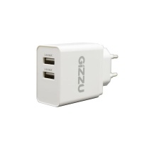Gizzu Dual USB 3.4A Wall Charger - White Photo