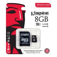 Kingston 8GB microSDHC UHS-I Class 10 Industrial Temp Card SD Adapter Photo