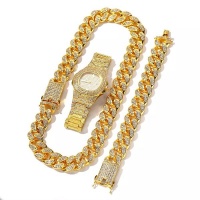 LGM Iced Out Watch Chain Bracelet Set Photo