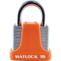 Matlock 40Mm 4 Pin Strong Padlock Orange Keyed Alike Photo