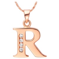 Unexpected Box Rose Gold Letter "R" Necklace Photo