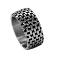 Xcalibur Oxidised Woven Statement Ring Stainless Steel Photo