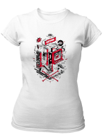 PepperSt Ladies White T-Shirt - Getting Up Photo