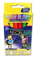 Crazy Crafts Neon Jumbo Wax Crayon 52g - 6 cols Photo