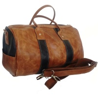 Dumi Jabu Genuine Leather Duffel Bag - Mini - Two Tone Photo