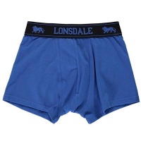 Lonsdale Junior Boys 2 Pack Trunk - Blue Photo